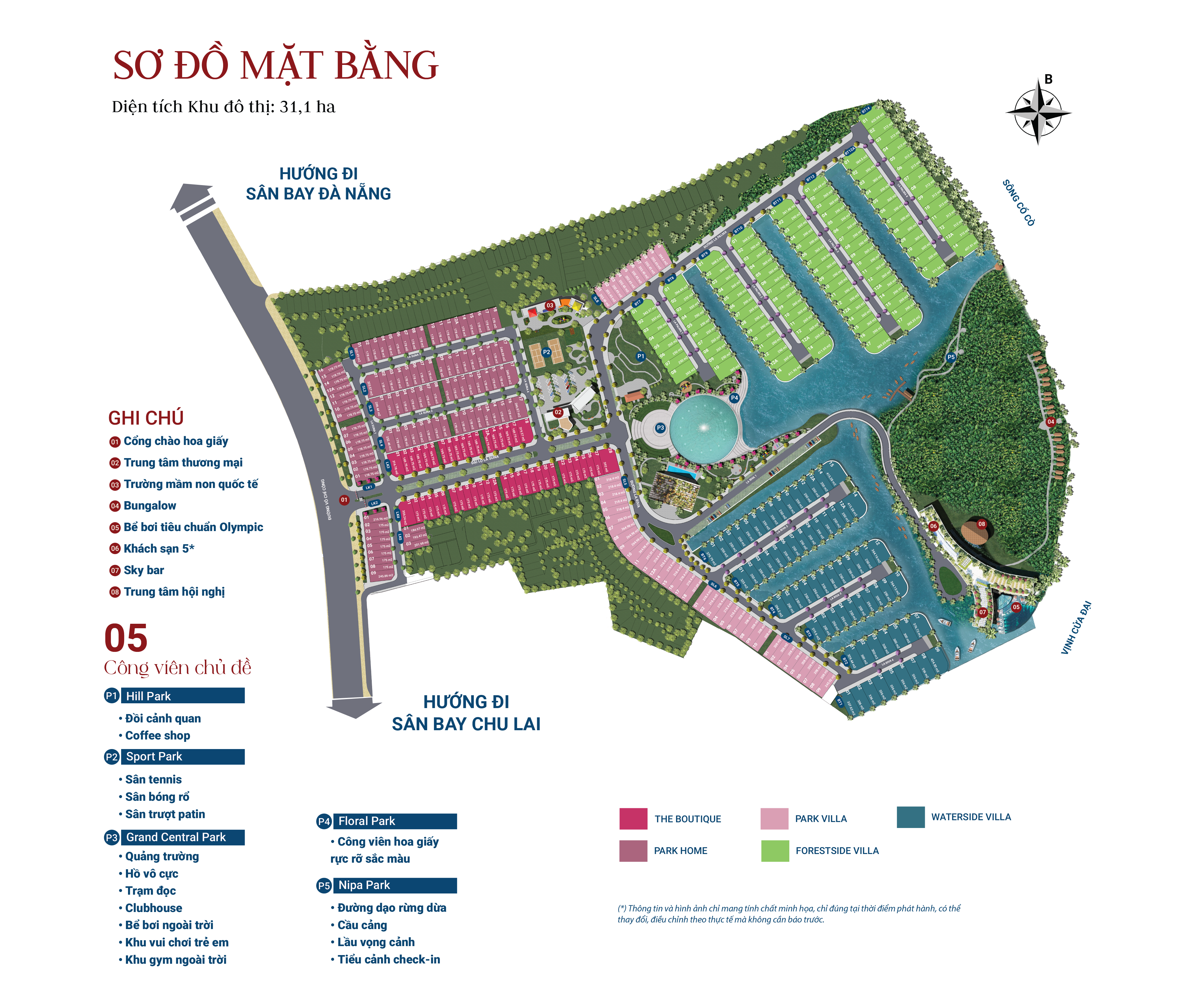 Layout mặt bằng Casamia Balanca Hội An